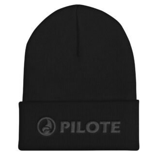 'Black on Black' Cuffed Beanie